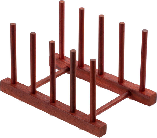 Padauk wooden dish drying rack - wooden,